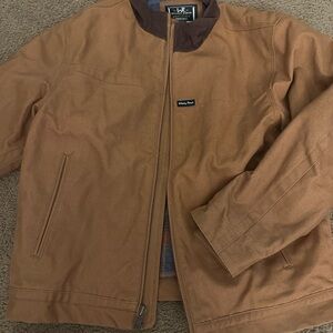 Signature Tan Canvas Field Jacket with Contrast Collar